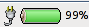 caption Gnome-Battery-Applet in the lower panel