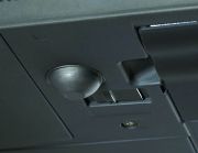 Hard disk drive shock absorber, on T30's bottom near battery