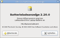 caption Information about Gnome-Battery-Applet